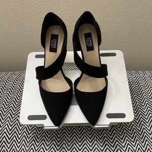JONES NEW YORK - Black Faux Suede Stiletto Pumps